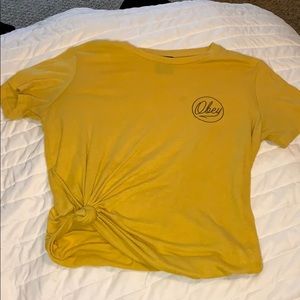 obey yellow mustard t shirt